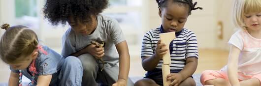 Children playing with toys.