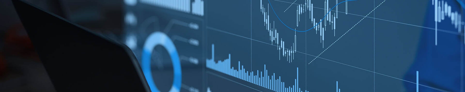 Data dashboard shown on a monitor