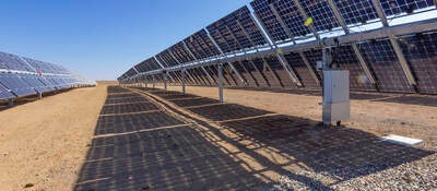 Solar panels as part of a solar power farm