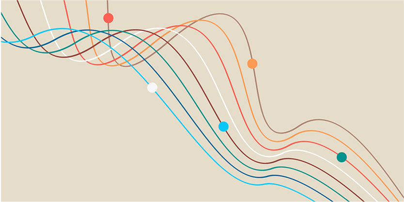 Illustration of wavy lines