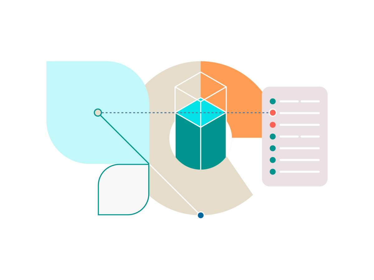 Illustration of a 3D bar graph