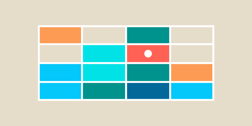 Data chart with multiple colored rectangles