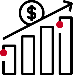 Icon of key results and profitable growth.